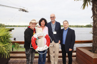 Scheckübergabe im Restaurant Eisvogel am See - Erlös der 37ten Starpyramide